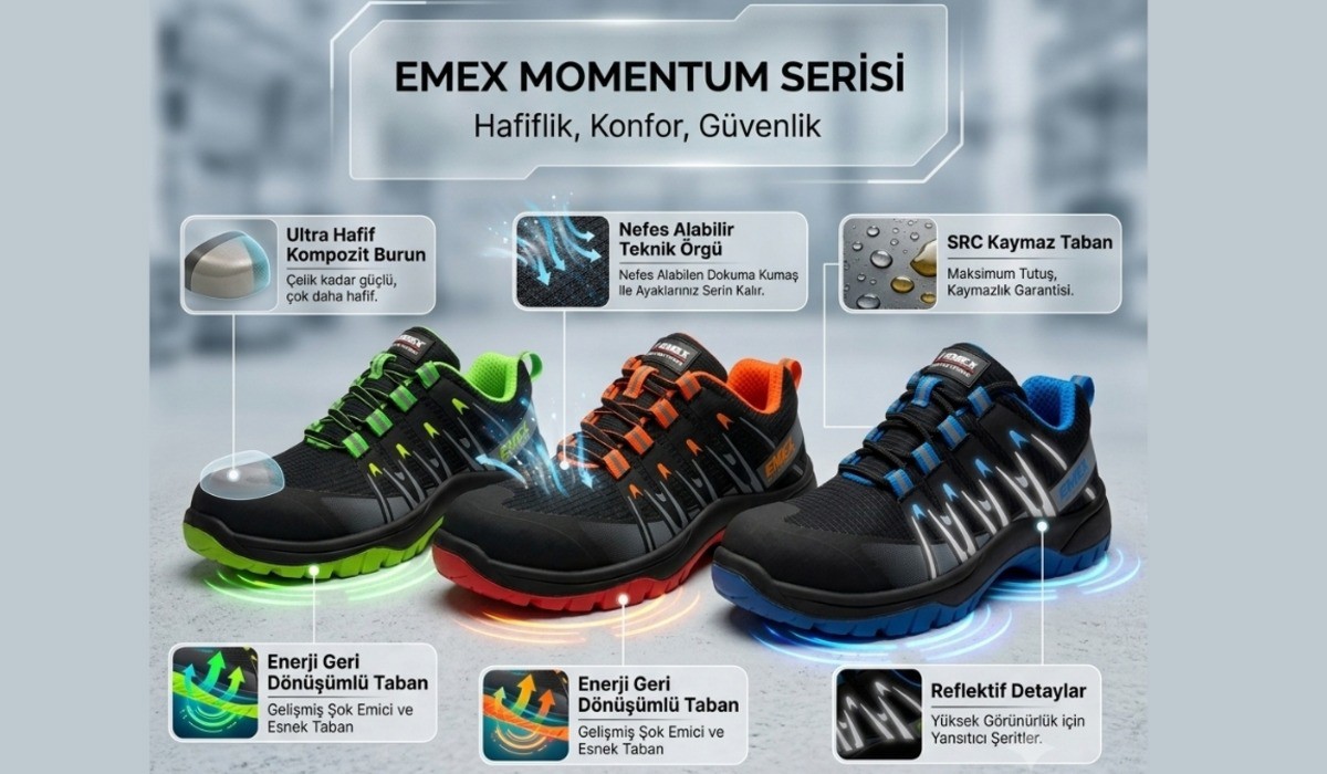 EMEX Momentum Serisi İş Ayakkabısı: Hafiflik, Konfor ve Güvenliği Bir Arada Sunan Yeni Nesil Çözüm